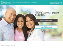 Tablet Screenshot of familydentalcaresouthbradenton.com